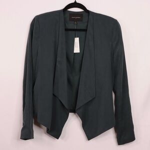 Banana Republic Jacket Blue Gray Unstructured Blazer Open Front